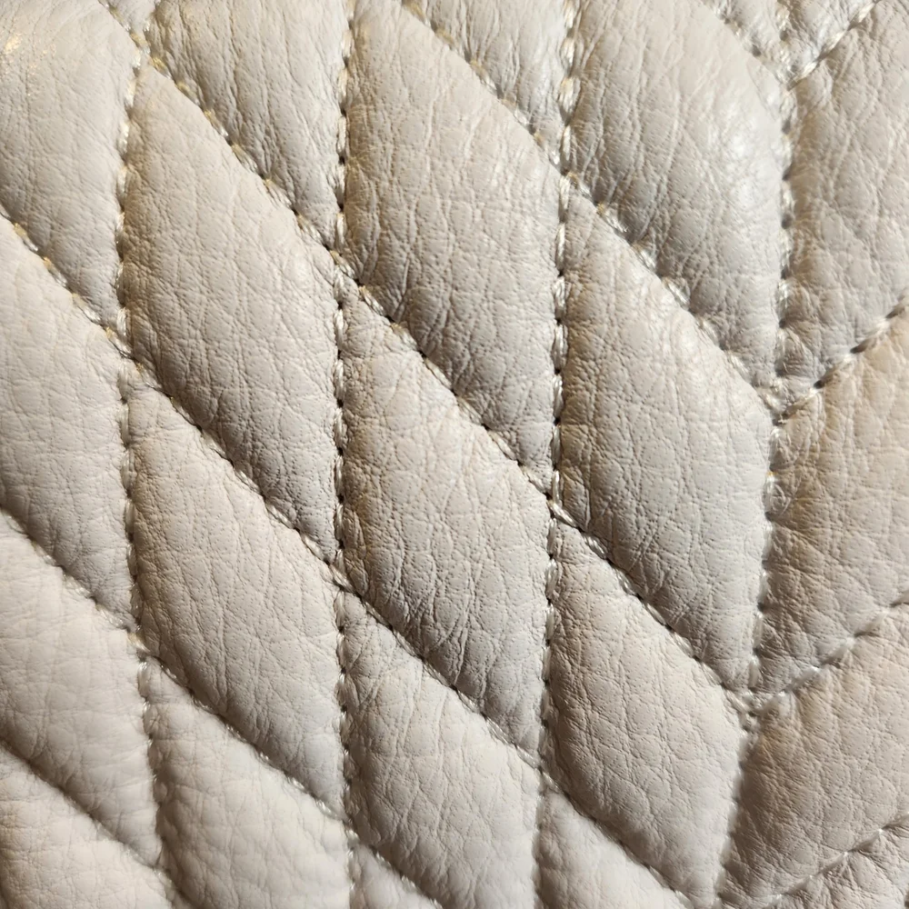 Karl Lagerfeld Paris Agyness Quilted Leather Shoulder Bag In Cream - Picture 4 of 16